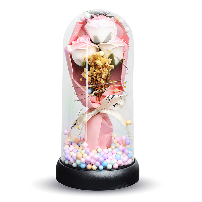 Светильник H01 "Букет роз" в коробке (розовый)