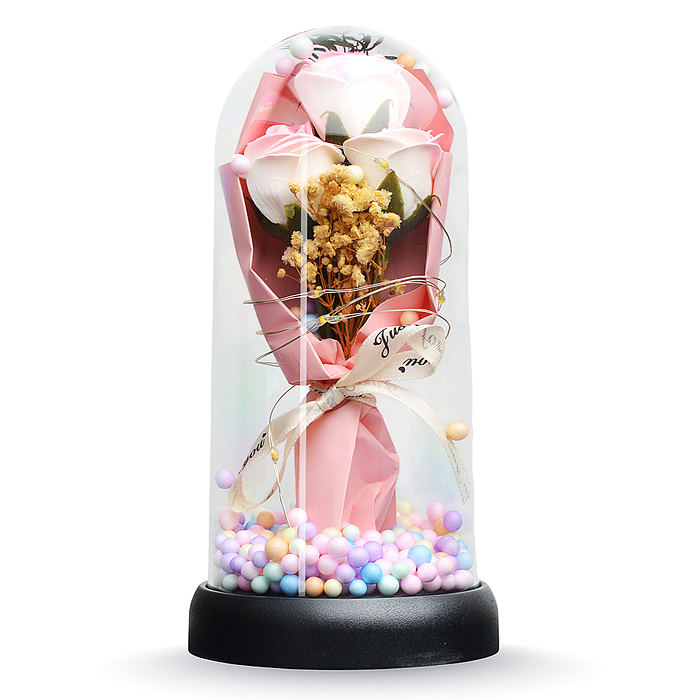 Светильник H01 "Букет роз" в коробке (розовый)