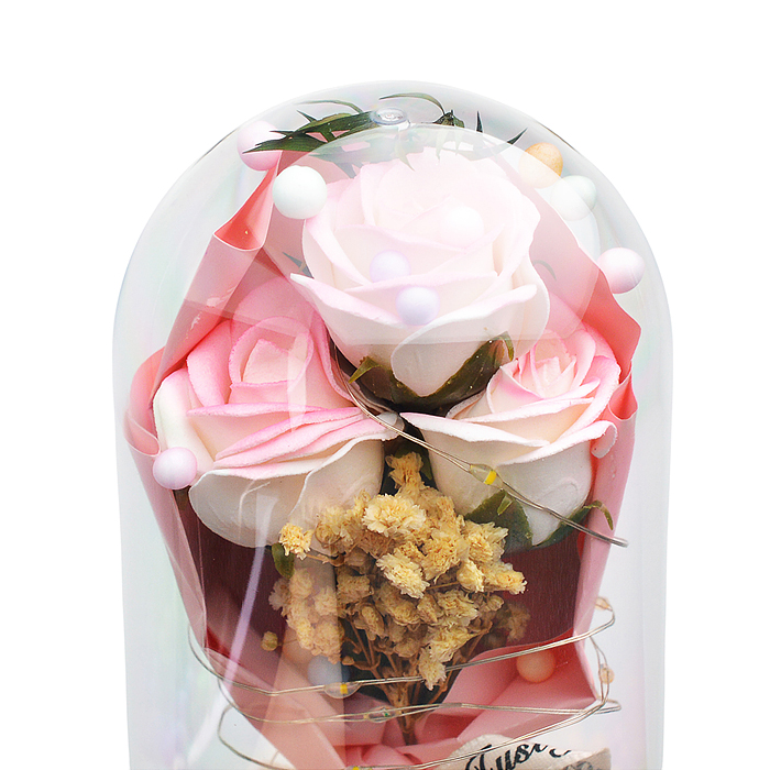 Светильник H01 "Букет роз" в коробке (розовый)