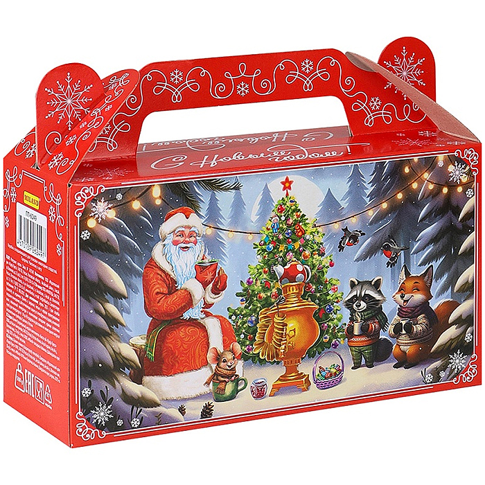 Коробка для конфет Сундучок "Чаепитие в лесу" 500г 