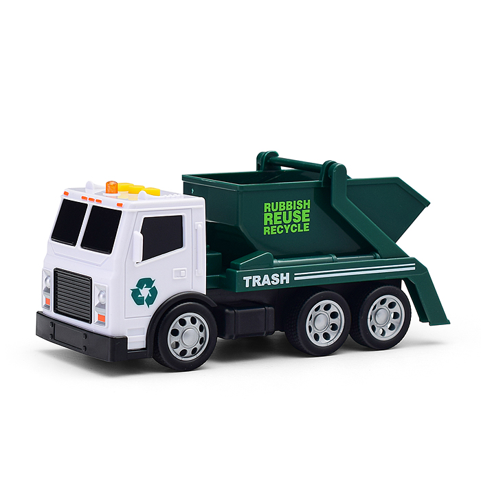 Машина WY1131A "Мусоровоз" с ковшом, 1:32 (свет, звук) в коробке