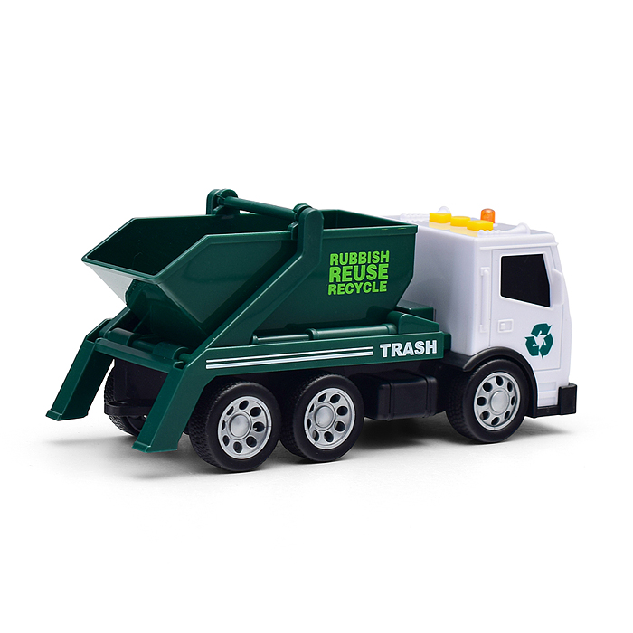Машина WY1131A "Мусоровоз" с ковшом, 1:32 (свет, звук) в коробке