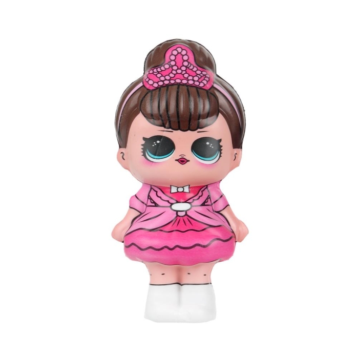 Игрушка - антистресс "Сквиш малыш" девочка в розовом платье, флоупак, Супер Жим Игрушка - антистресс "Сквиш малыш" девочка в розовом платье, флоупак, Супер Жим