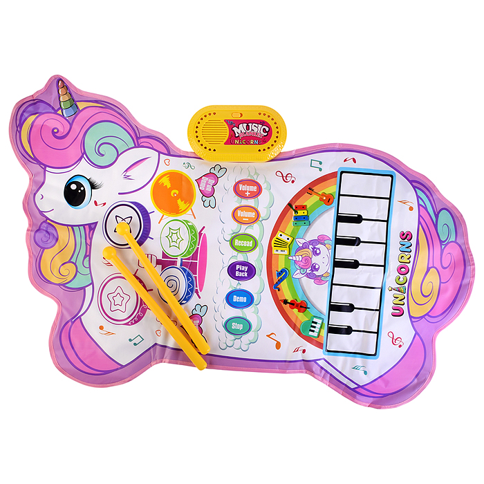 Коврик музыкальный RS-6127 "Сказочный единорог" в коробке