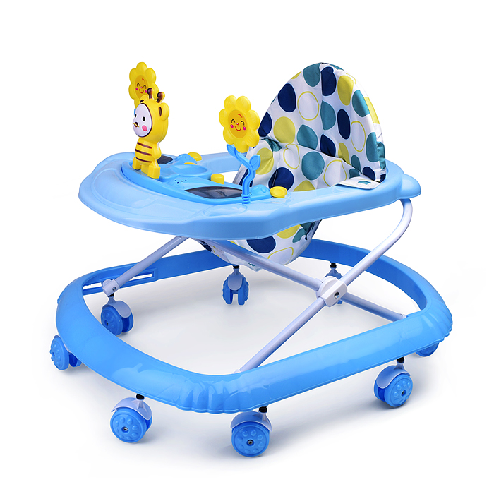 Ходунки 588-2 "Пчелка и цветы" (цвет голубой)