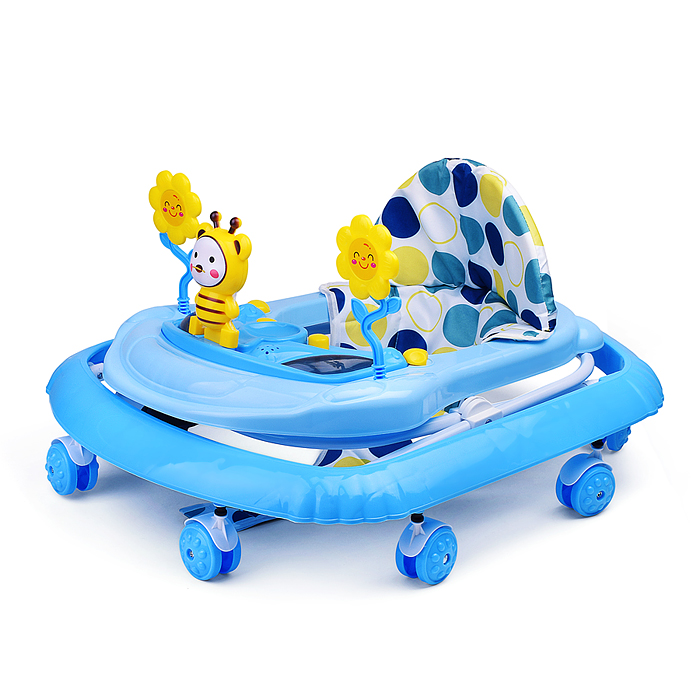 Ходунки 588-2 "Пчелка и цветы" (цвет голубой)