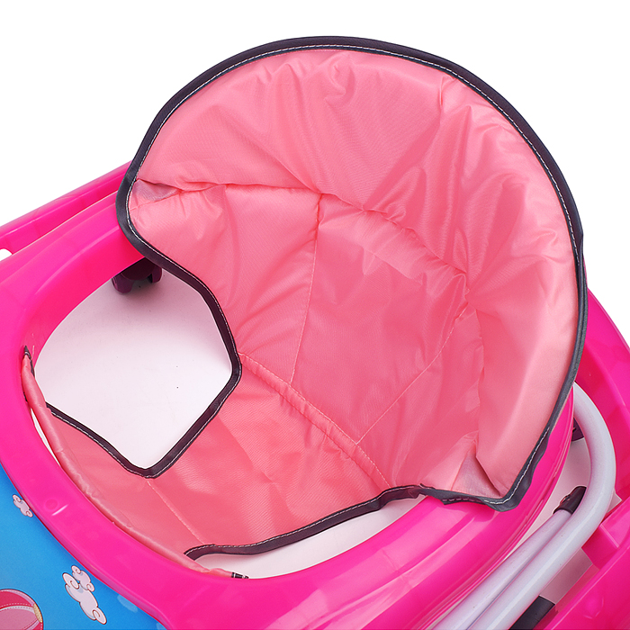 Ходунки 666-1 "Веселые игрушки" (цвет розовый)