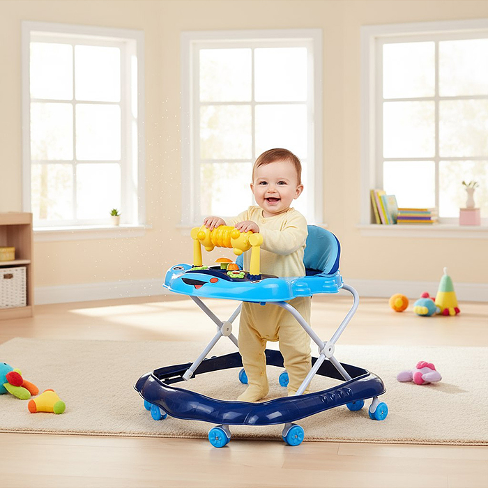 Ходунки 907-3 "Веселая карусель" (цвет синий/голубой)