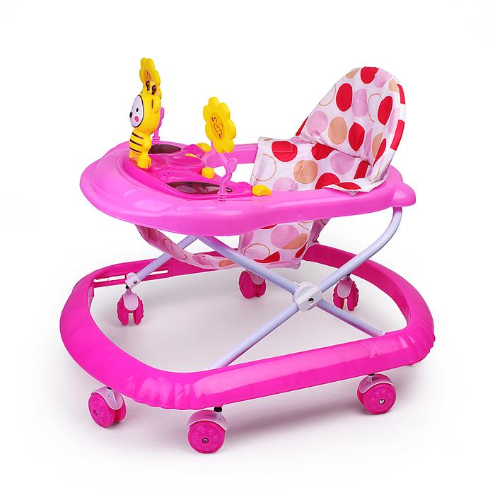 Ходунки 588-1 "Пчелка и цветы" (цвет розовый)