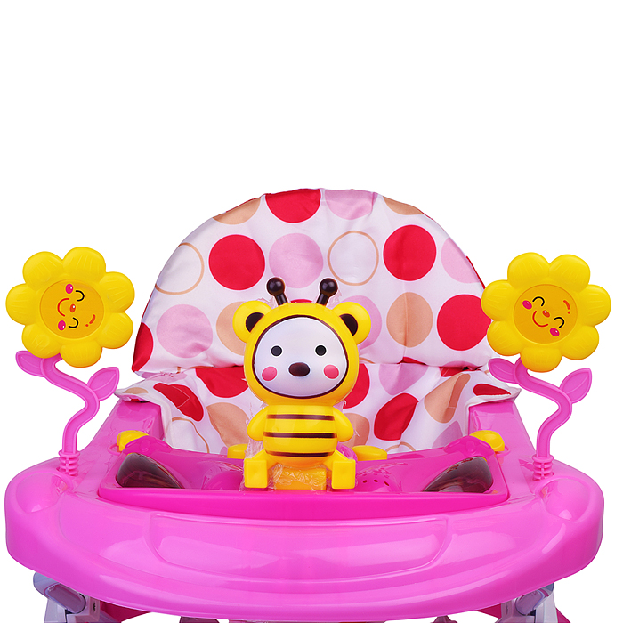 Ходунки 588-1 "Пчелка и цветы" (цвет розовый)