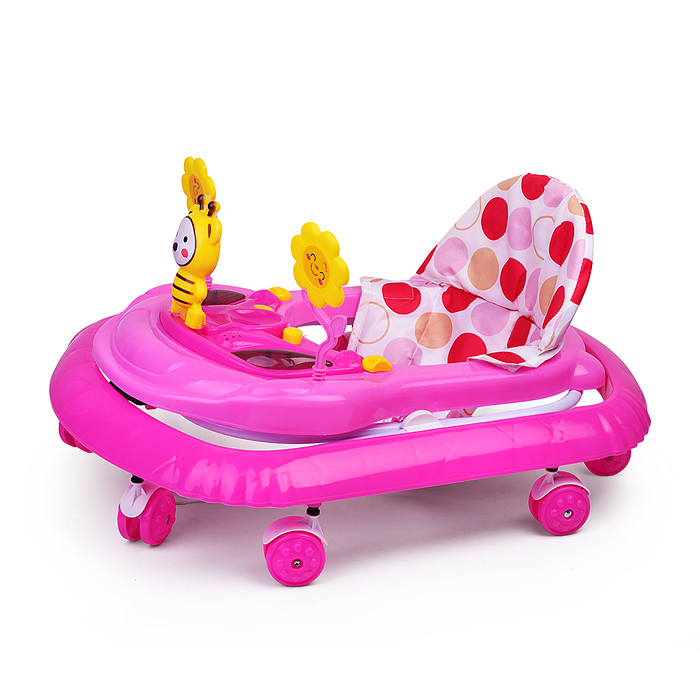 Ходунки 588-1 "Пчелка и цветы" (цвет розовый)