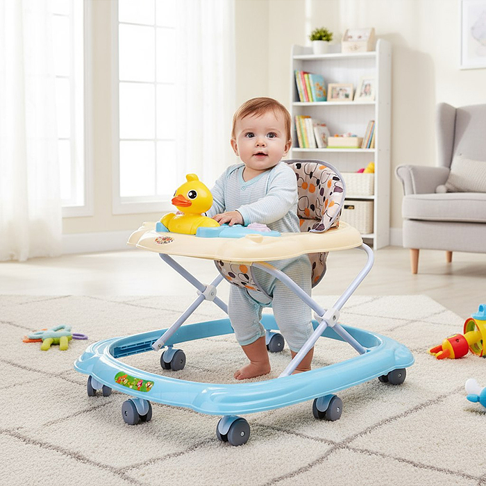 Ходунки 805Y-3 "Хитрая уточка" (цвет голубой)