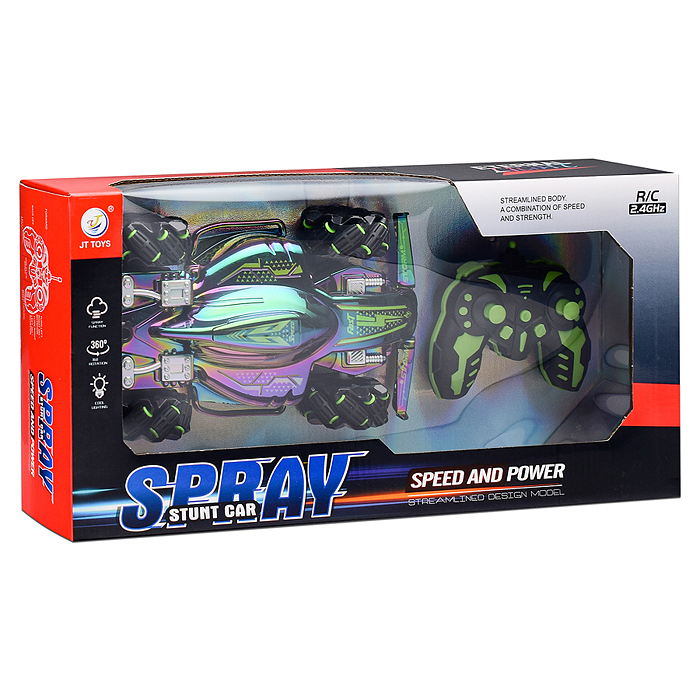 Машина JT691 "Неон" р/у, 27 MHz, в коробке