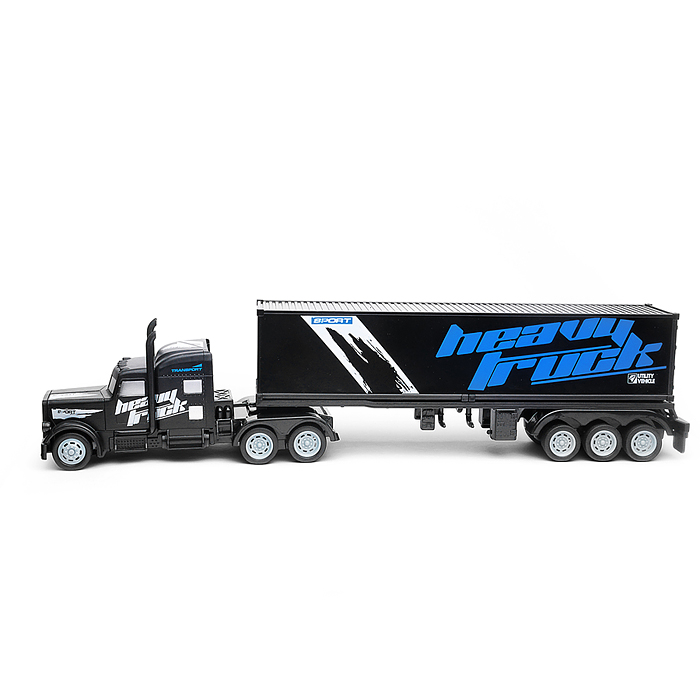 Машина GM1933  "Контейнеровоз" с дорожными знаками (чёрный) р/у, 27 MHz, в коробке