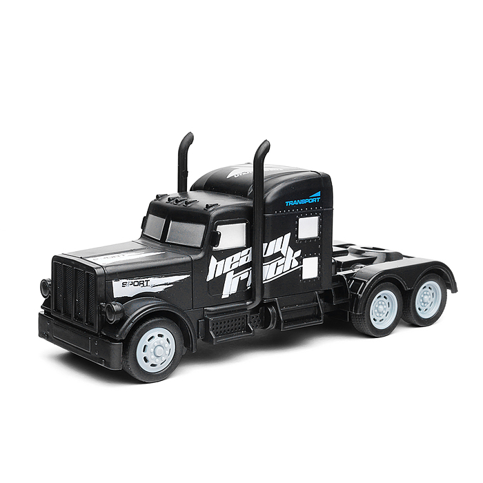 Машина GM1933  "Контейнеровоз" с дорожными знаками (чёрный) р/у, 27 MHz, в коробке