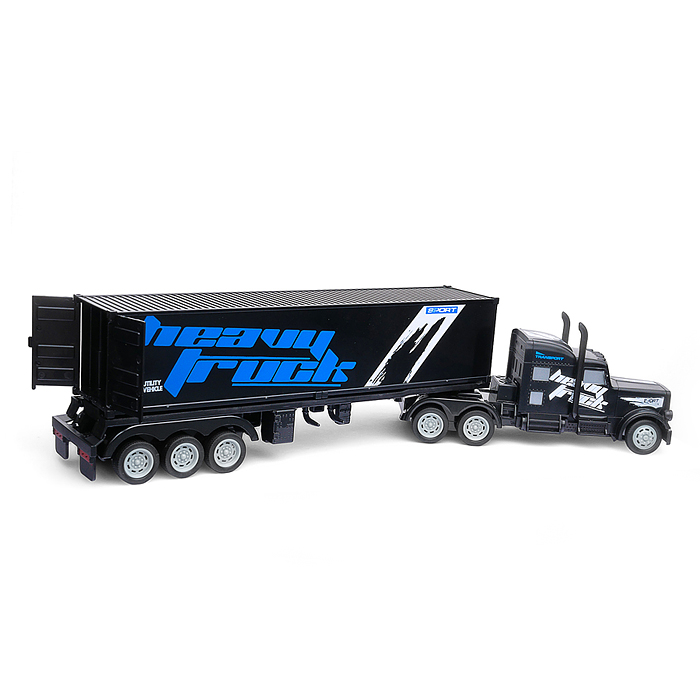 Машина GM1933  "Контейнеровоз" с дорожными знаками (чёрный) р/у, 27 MHz, в коробке