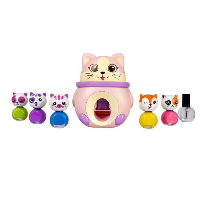 Игровой набор для дизайна ногтей Eva Moda "Кошачьи лапки", принтер-штамп в виде кошки, карт