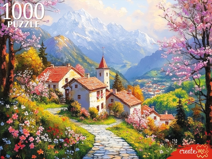 Пазлы 1000 "Городок в горах"