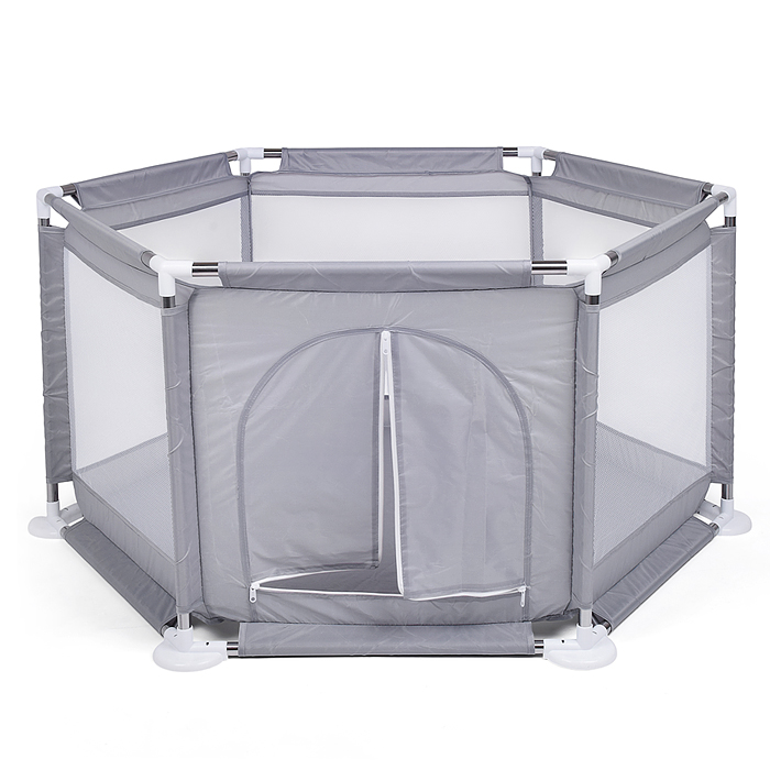 Манеж детский М8-2 шестигранный (113*130*65) цвет серый