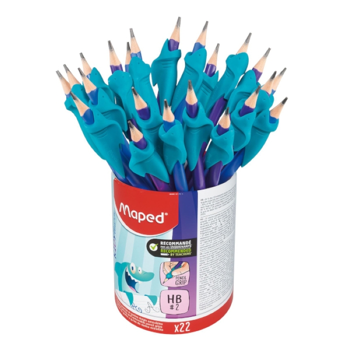 Карандаш чернографитный пластиковый, треугольный, НВ, тренажер для постановк