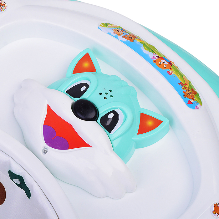 Ходунки 520-2 "Цветочки" (цвет белый/мятный)