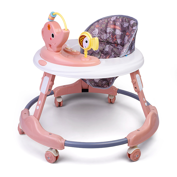 Ходунки 661DX-1 "Веселый слоник" (цвет розовый)