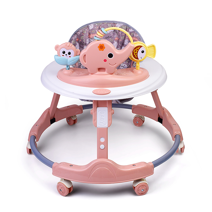 Ходунки 661DX-1 "Веселый слоник" (цвет розовый)