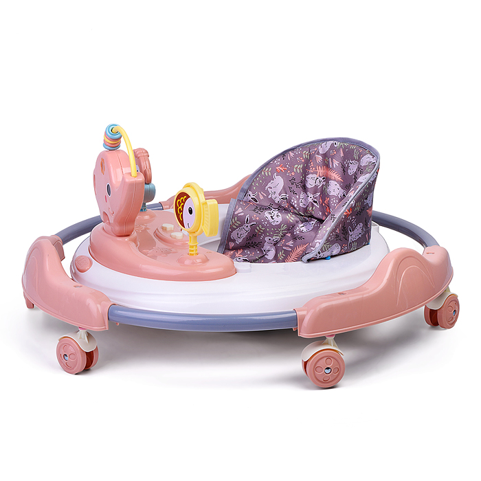 Ходунки 661DX-1 "Веселый слоник" (цвет розовый)