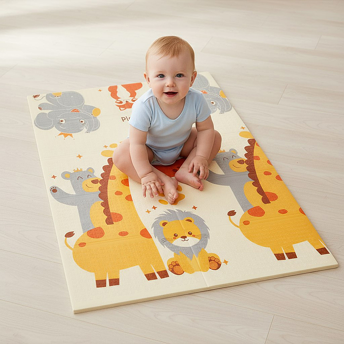 Коврик развивающий 00-7329 "Веселые зверята" (120*180*0.8cm)