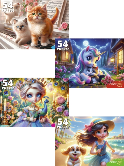 Пазлы 54 "Любимые пазлы для девочек"