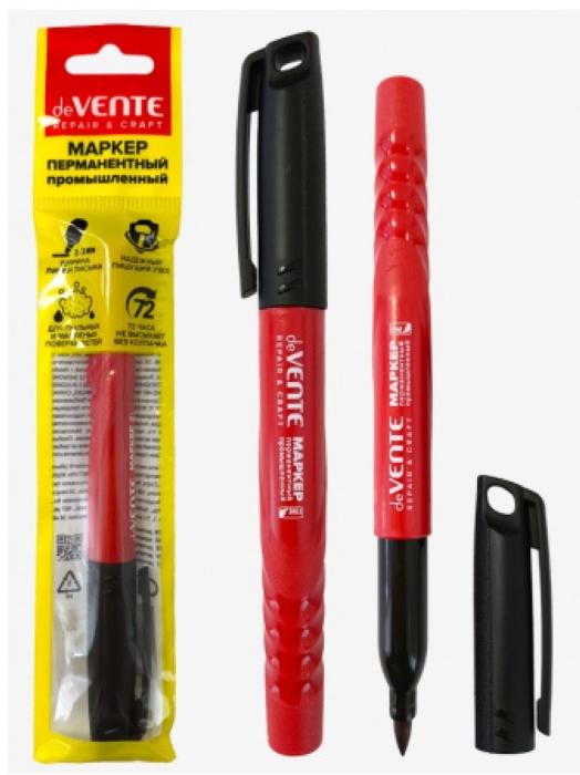 Маркер перманентный "Repair&Craft" для строительных работ, пишущий узел устойчив к загрязнению