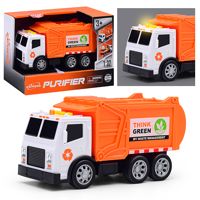 Машина WY1130B "Мусоровоз" 1:32 (свет, звук) в коробке Машина WY1130B "Мусоровоз" 1:32 (свет, звук) в коробке