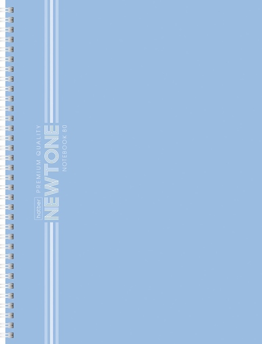 Тетрадь 80л. А4 линия "Голубая дымка" на гребне Soft-touc NEWtone Pastel Premium