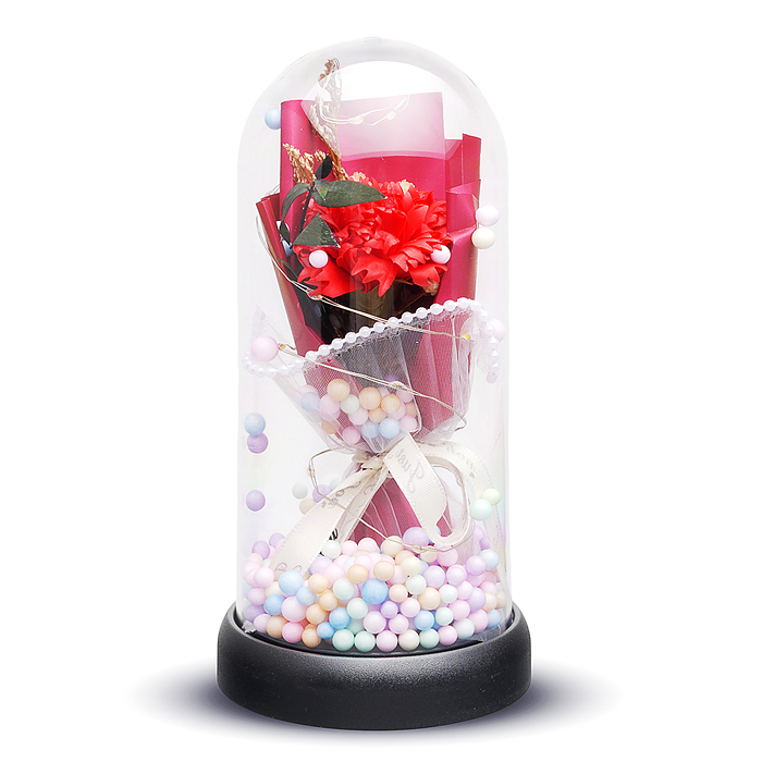 Светильник H03 "Гвоздика" в коробке (красный)