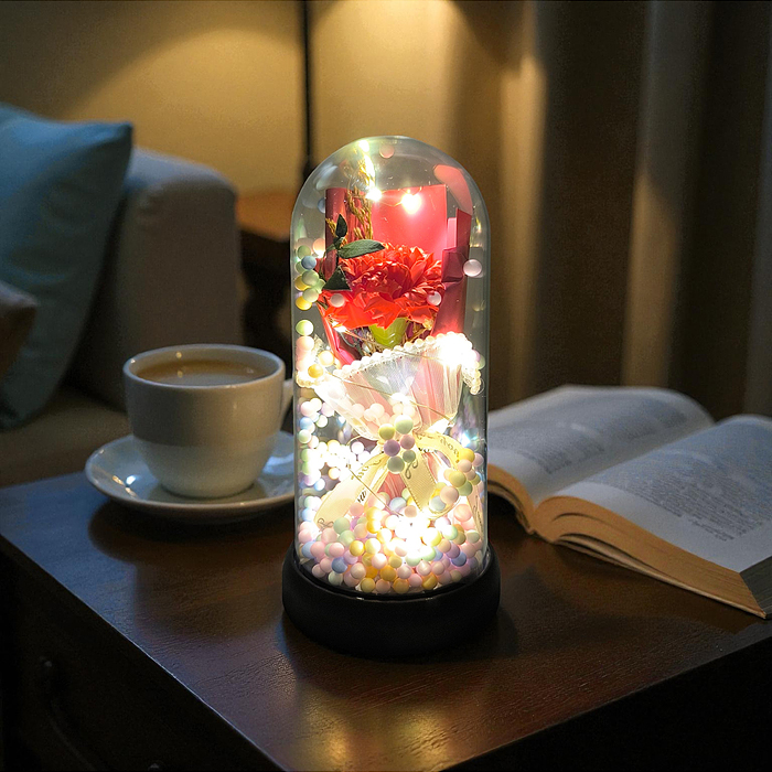 Светильник H03 "Гвоздика" в коробке (красный)