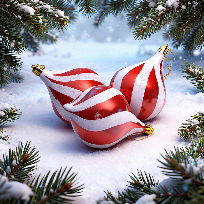 Набор новогодних украшений S2491 "Зимняя сказка" (3шт х 12см)