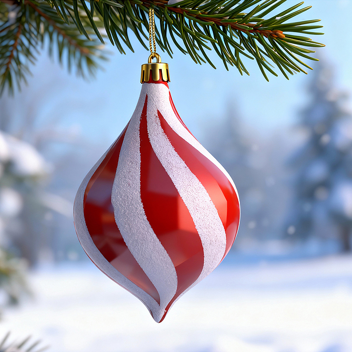 Набор новогодних украшений S2491 "Зимняя сказка" (3шт х 12см)