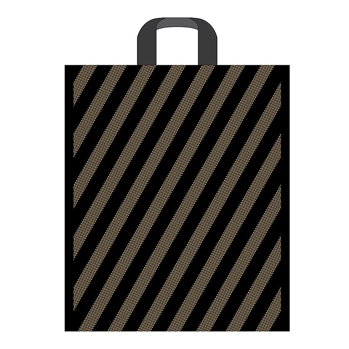 Пакет ПЭ с петлевой ручкой 38х45+3см "Полоса" первичка 