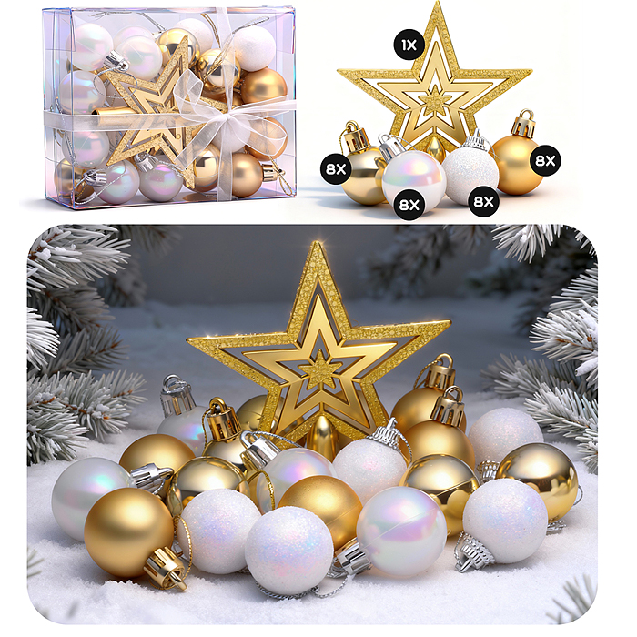 Набор новогодних украшений S2484 "Яркие впечатления"