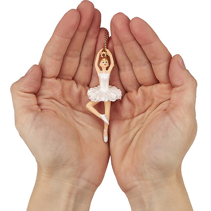 Полирезиновая подвеска "Балерина Роза" 8*3см