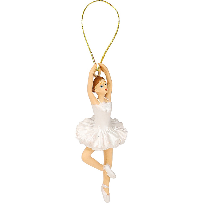 Полирезиновая подвеска "Балерина Роза" 8*3см