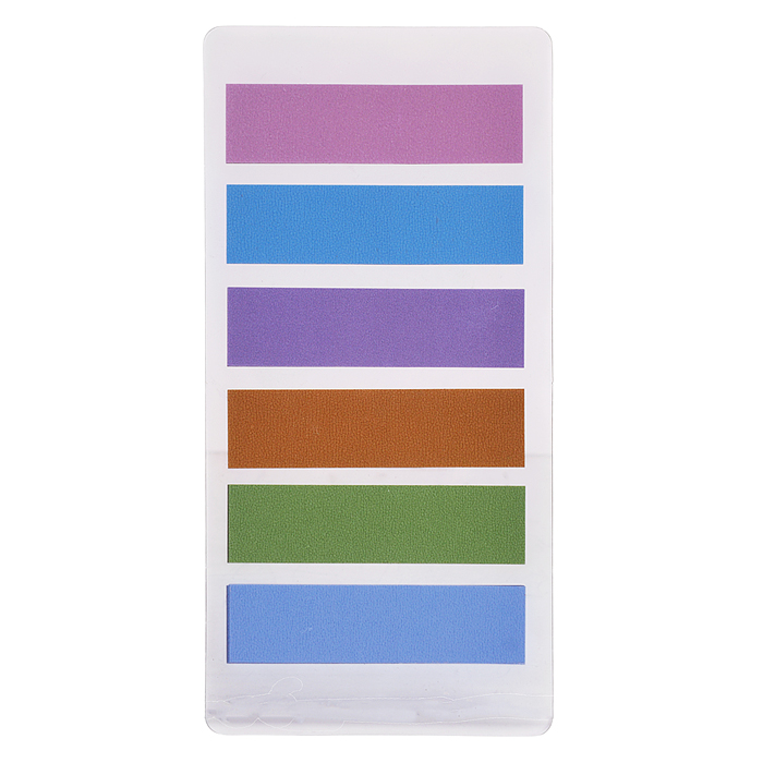 Набор самоклеящихся этикеток-закладок "Metallic" пластиковые металлизированные 44x12 мм, 6x20 листов