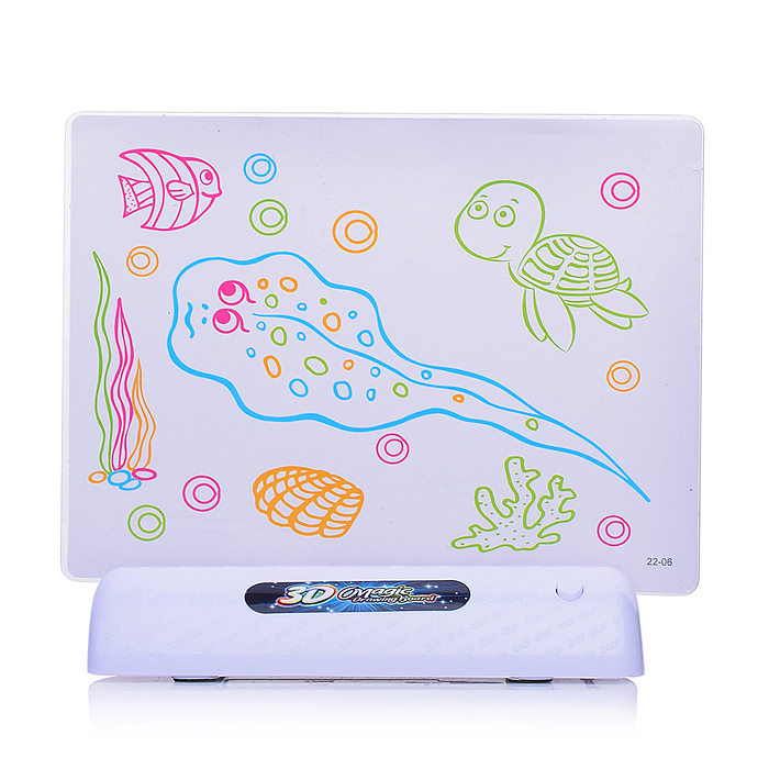 Доска для рисования YM-22 "Единорог 3D" в коробке