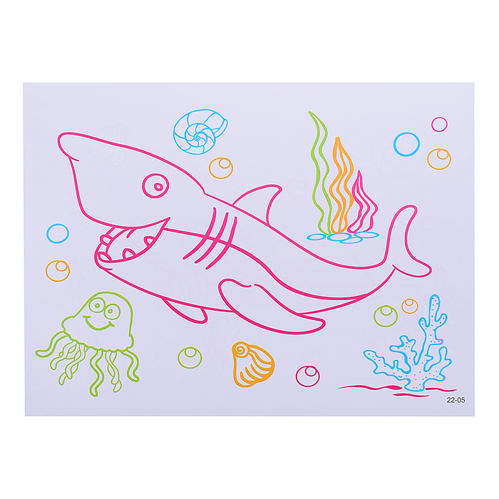 Доска для рисования YM-22 "Единорог 3D" в коробке