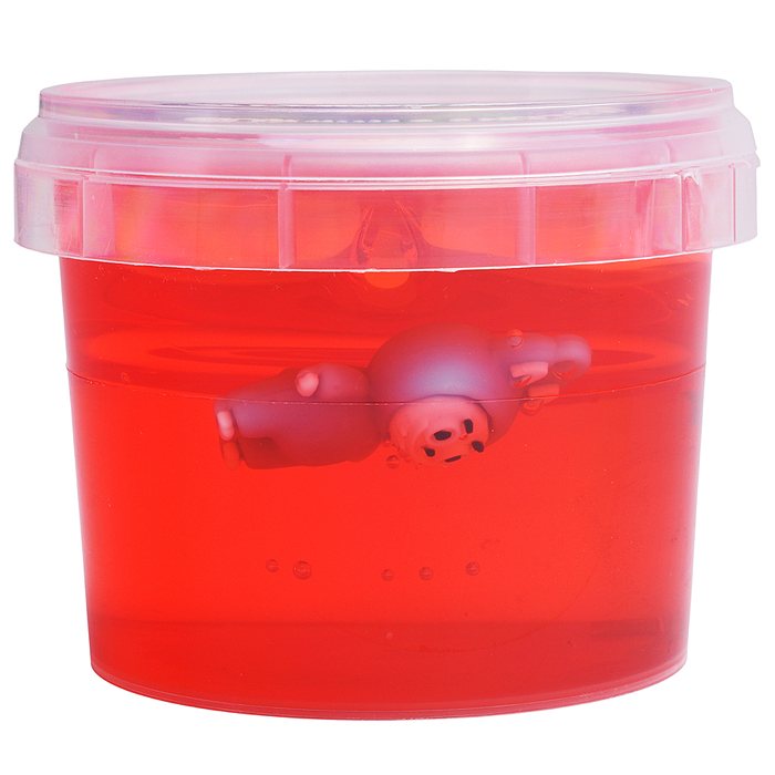 Слайм "Стекло" 90 гр Красный с игрушкой