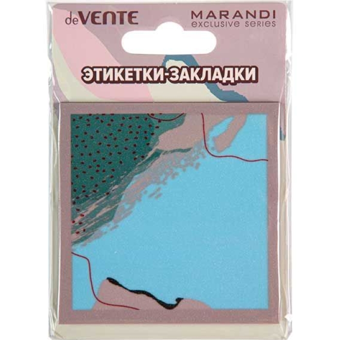 Самоклеящиеся этикетки-закладки "Marandi. Metallic пластиковые полупрозрачные, искрящиеся с дизайном