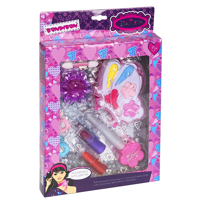 Набор детской декор. косметики BOX 24х15х5х2,5см, бабочка с тенями для век 4 оттенка