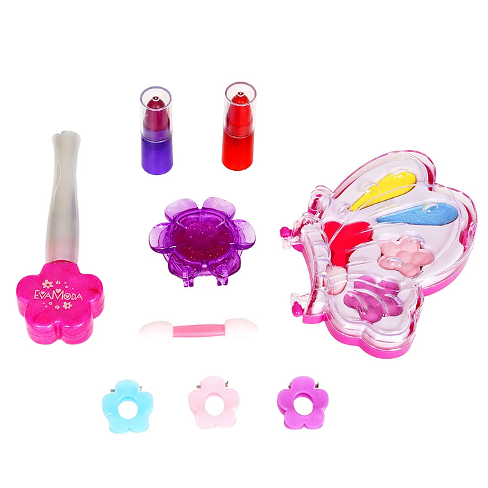 Набор детской декор. косметики BOX 24х15х5х2,5см, бабочка с тенями для век 4 оттенка