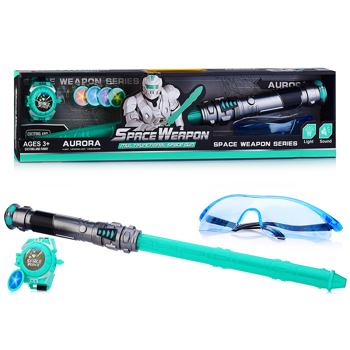 Набор мечей 839-6 "Меч воина" (свет, звук) на батарейках, в коробке