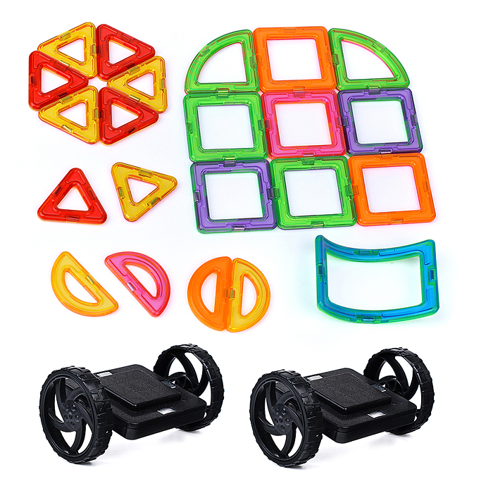 Конструктор магнитный MG0007-1 большой размер дет. (24 дет.), в пакете